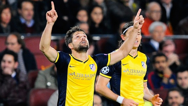 Diego comemora, Barcelona x Atlético de Madrid (Foto: Getty Images)