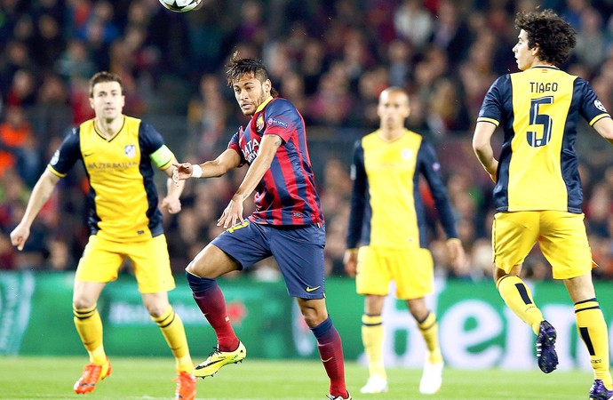 Neymar jogo Barcelona e Atletico de Madrid Liga dos Campeões (Foto: Reuters)