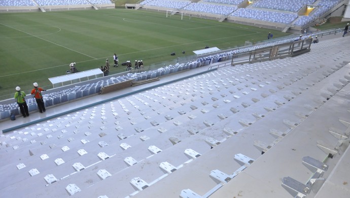 Arena Pantanal a um dia da abertura (Foto: Robson Boamorte)