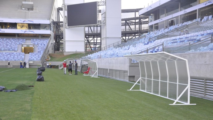 Arena Pantanal a um dia da abertura (Foto: Robson Boamorte)