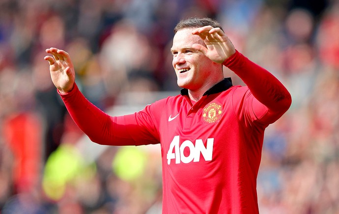 Rooney comemoração jogo Manchester United contra Aston Villa (Foto: Getty Images)