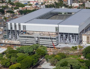 Imagem aérea da Arena da Baixada, do Atlético-PR, em março de 2014 (Foto: Site oficial do Atlético-PR/Alexandre Carnieri/Studio Gaea)