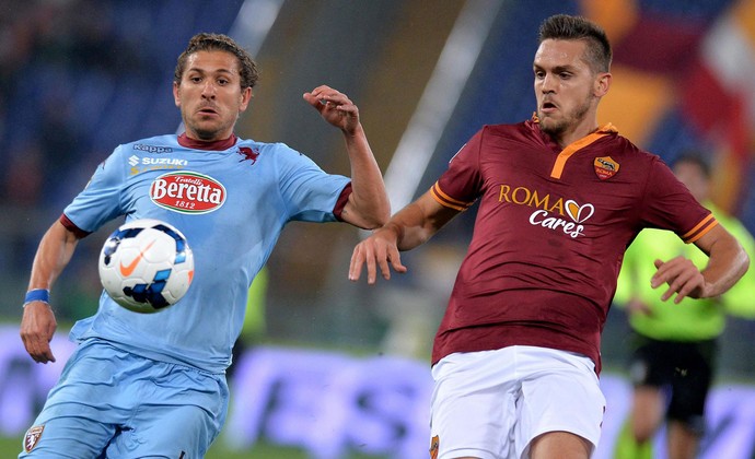 Rafael Toloi e Cerci Roma x Totino (Foto: EFE)