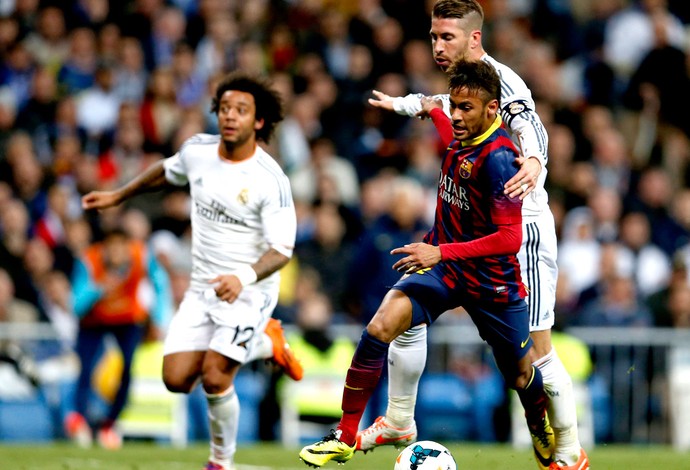 Sergio ramos real madrid e Neymar barcelona (Foto: Agência Reuters)