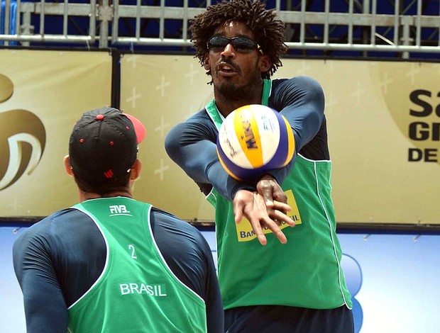 vôlei de praia thiago santos e Oscar Brandão etapa de são paulo (Foto: FIVB)