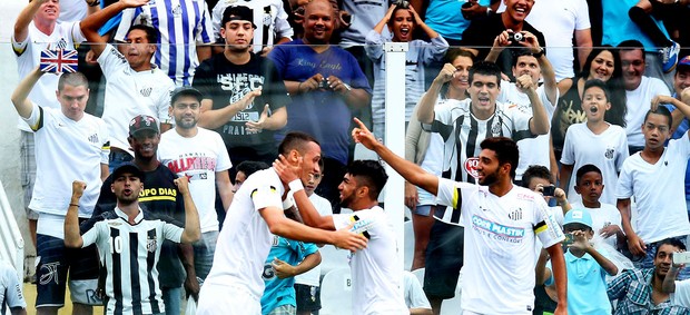 Neto santos gol palmeiras (Foto: Marcos Ribolli / Globoesporte.com)