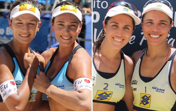 Brigada pelo título da temporada 2013/2014 do Circuito Brasileiro de vôlei de praia está entre Ágatha/Bárbara e Juliana/Maria Elisa (Foto: Paulo Frank/CBV)