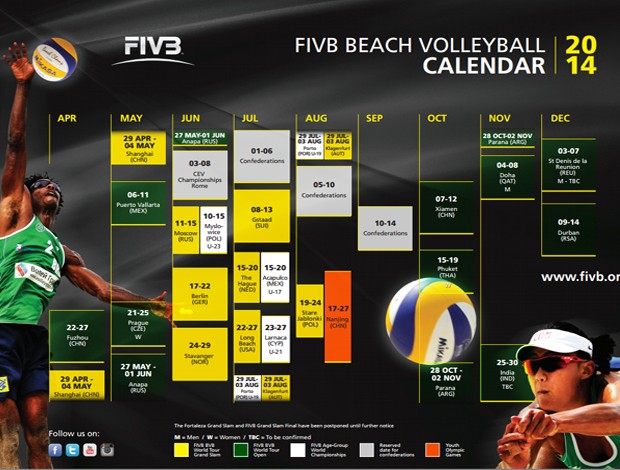 calendário volei de praia 2014 (Foto: Reprodução )