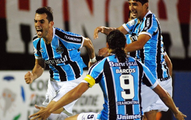 Grêmio 1 x 1 Newell's, comemoração (Foto: EFE)