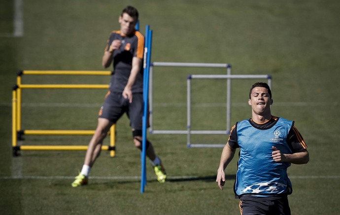 Cristiano Ronaldo treino do real madrid (Foto: EFE)