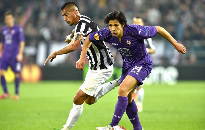 Arturo Vidal jogo Juventus e Fiorentina (Foto: Getty Images)