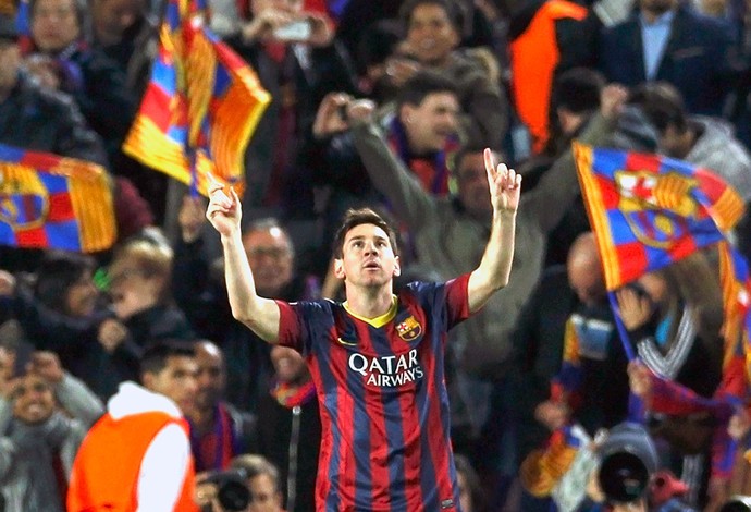 Messi gol Barcelona jogo Manchester City (Foto: Reuters)