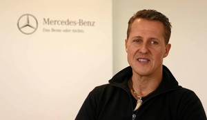 Michael Schumacher na última entrevista antes do acidente de esqui, ao site da Mercedes (Foto: Reprodução)