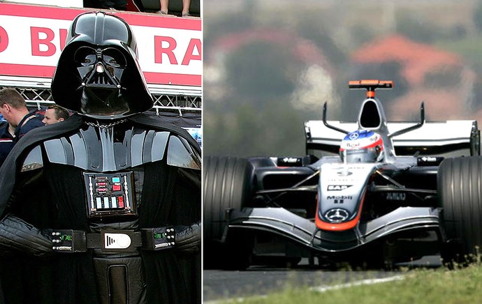 Carro 2005 - McLaren comparada com o Darth Vader (Foto: Editoria de Arte)