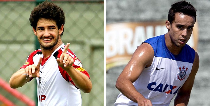 MONTAGEM - Alexandre PAto São Paulo e Jadson Corinthians (Foto: Editoria de arte)