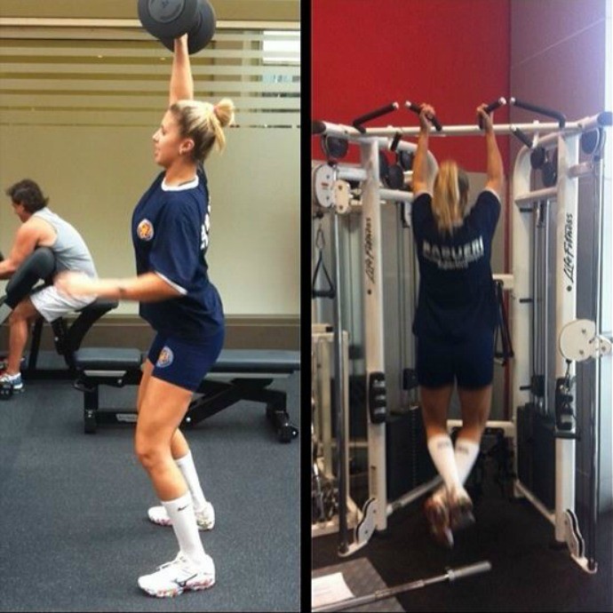 natasha Valente treino barueri volei (Foto: Reprodução/Instagram)