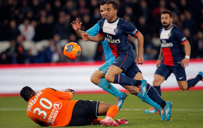 Lucas jogo PSG e Marseille (Foto: AP)