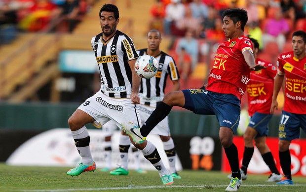 Ferreyra e Matias Navarrete, Union Espanola x Botafogo (Foto: Reuters)