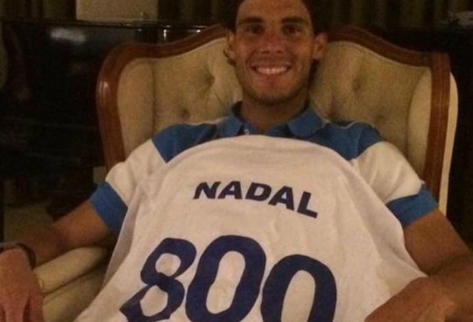 rafael nadal camisa 800 tenis estreia rio open (Foto: Reprodução/Facebook)