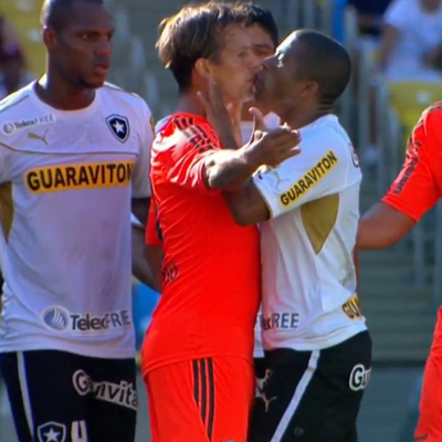 Selinho Diguinho Junior Cesar discutem Fluminense x Botafogo (Foto: Reprodução SporTV)