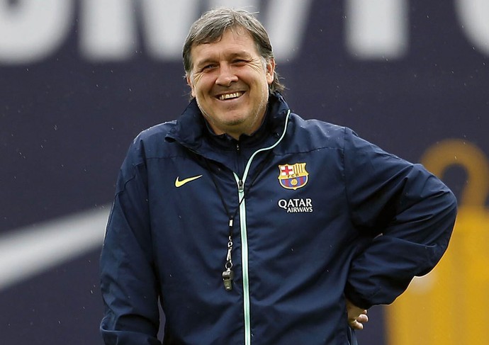 Tata Martino treino do Barcelona (Foto: EFE)