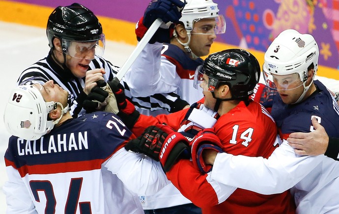 hoquei canada x eua sochi olimpiadas de inverno (Foto: AP)