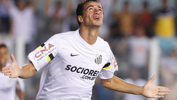 Leandro Damião comemora, Santos x Atlético Sorocaba (Foto: Luiz Fernando Menezes/Agência Estado)