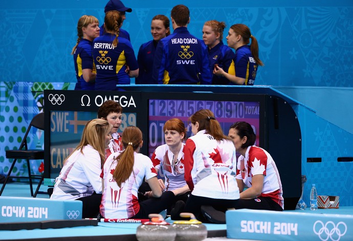 suecia x canada curling sochi olimpiadas de inverno (Foto: Getty Images)