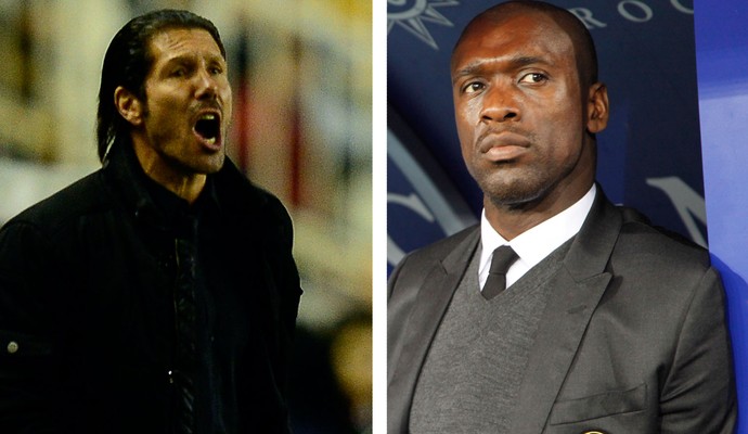 Simeone e Seedorf (Foto: Editoria de Arte)