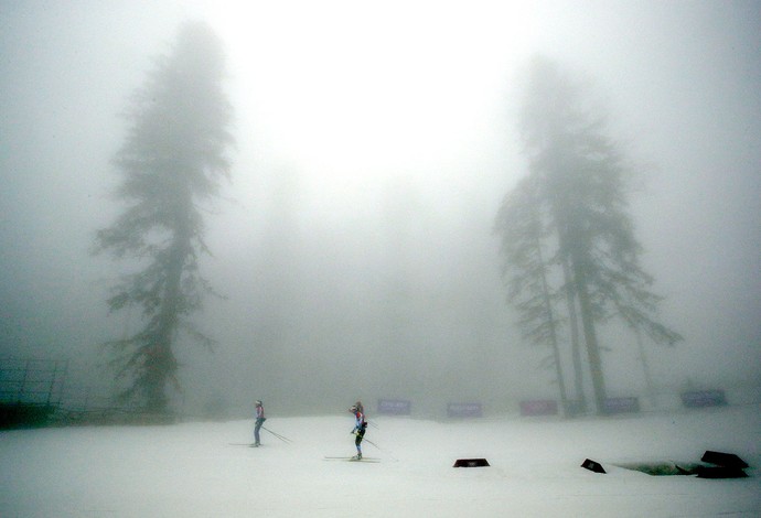 neblina jogos Sochi prova cross-country (Foto: AP)