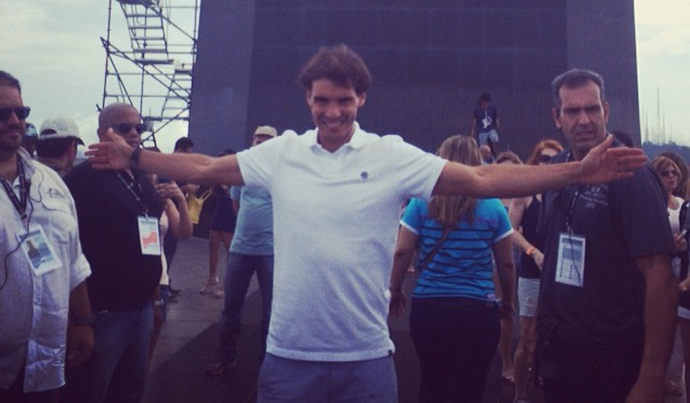 Rafael Nadal visita o Cristo Redentor (Foto: Reprodução Instagram)