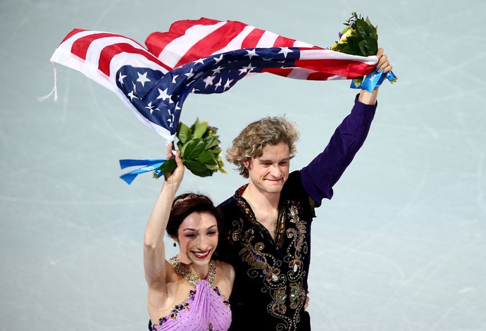 Meryl Davis e Charlie White ouro na patinação no gelo sochi olimpiadas de inverno (Foto: Getty Images)