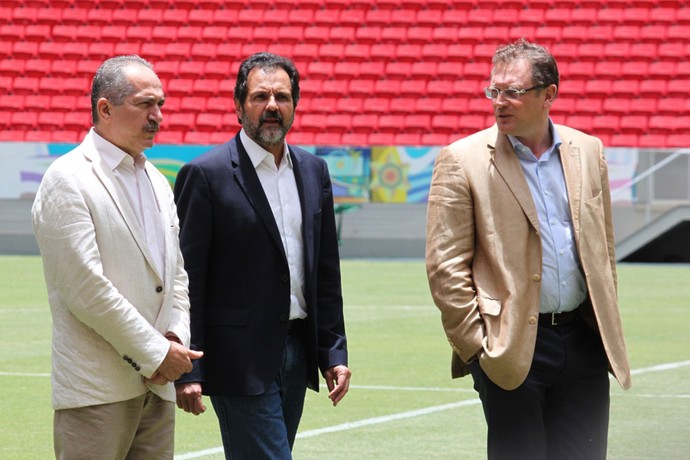 Valcke e do Aldo Rebelo ao Mané Garrincha e ao projeto Fábrica Social copa do mundo (Foto: Fabrício Marques)