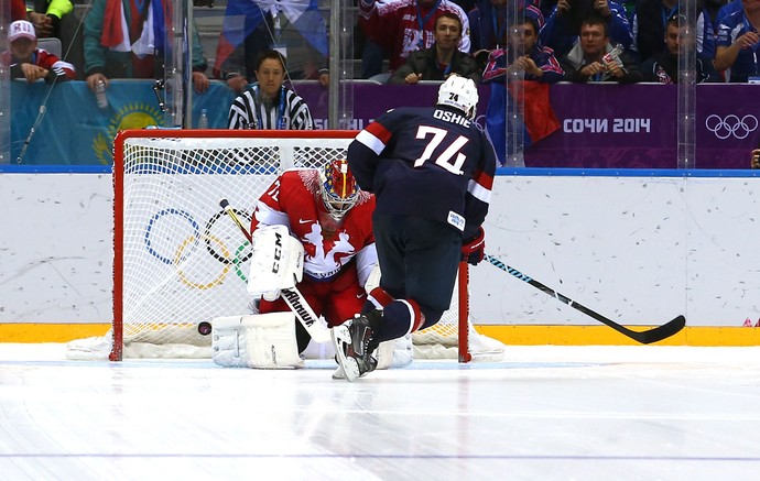 sochi  T.J. Oshie EUA gol rússia (Foto: Agência Getty Images)