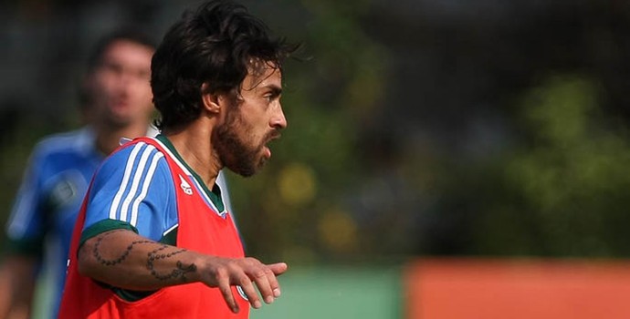 Valdivia treino Palmeiras (Foto: Cesar Greco/Ag Palmeiras/Divulgação)