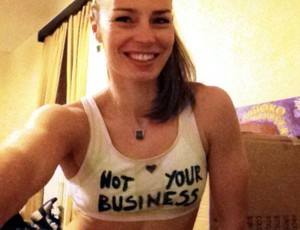 Tina Maze camisa not york business  (Foto: Reprodução / Facebook)