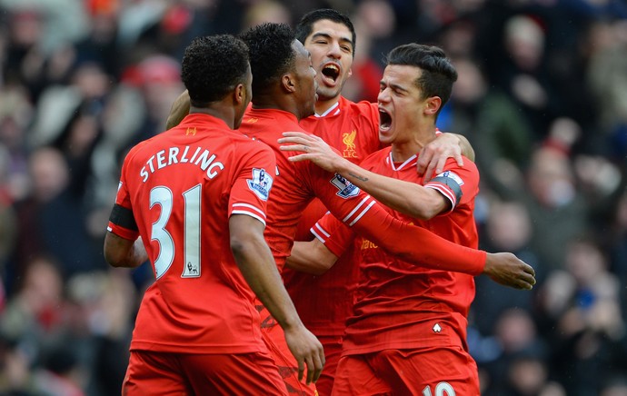 Philippe Coutinho comemora, Liverpool x Arsenal (Foto: Getty Images)