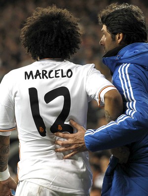 Marcelo real madrid contusão (Foto: Agência EFE)