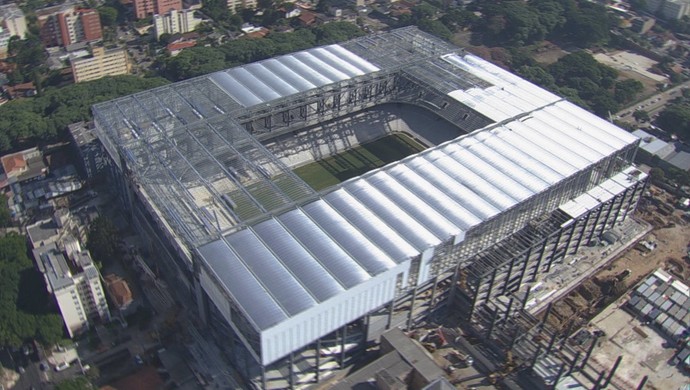 Arena da Baixada foto aérea (Foto: reprodução RPCTV)