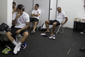 Vestiário do Corinthians - Guerrero Emerson Sheik (Foto: Daniel Augusto Jr / Agência Corinthians)