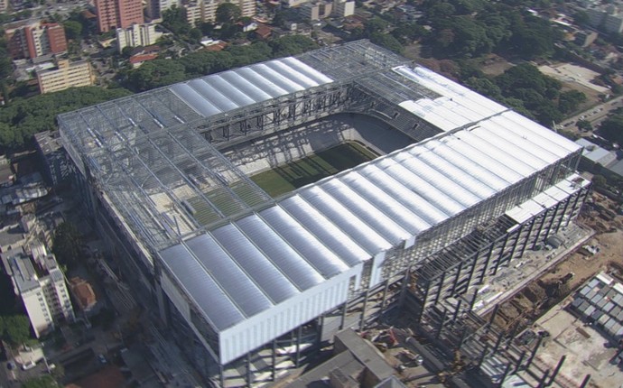 Arena da Baixada foto aérea (Foto: reprodução RPCTV)