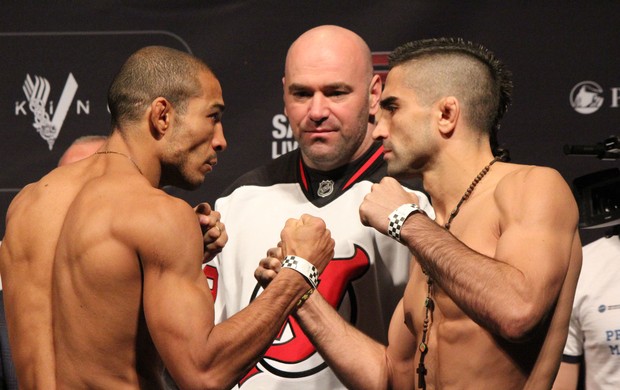 José Aldo x Ricardo Lamas encarada UFC (Foto: Evelyn Rodrigues)