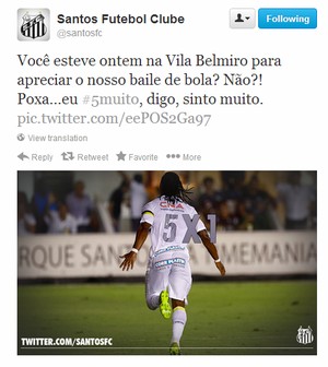 provocação santos depois da goleada sobre o Corinthians (Foto: Reprodução)