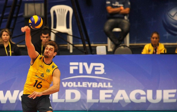 LUCÃO brasil x eua volei masculino maracananzinho (Foto: Dhavid Normando/Futura Press/Agência Estado)