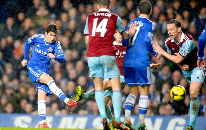 Oscar jogo Chelsea e West Ham (Foto: Getty Images)