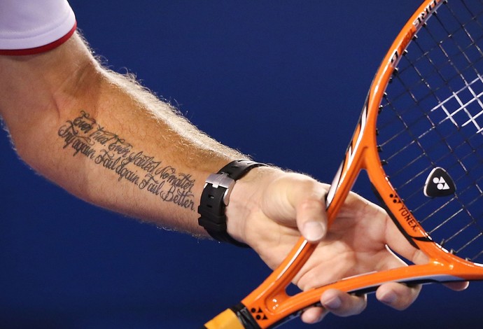 tênis tatuagem Wawrinka  (Foto: Agência Getty Images)