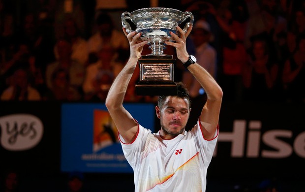 Tenis - Australian Open - Wawrinka Trofeu (Foto: Reuters)