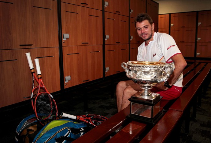 tênis Wawrinka troféu australian Open (Foto: Agência Reuters)