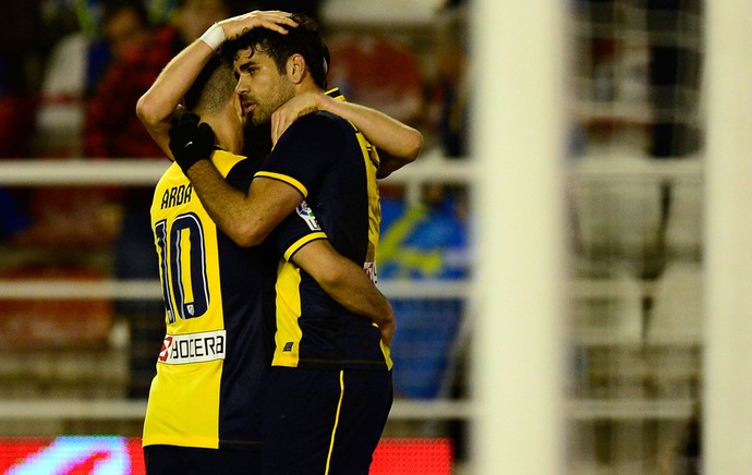 Diego Costa Atlético de madrid gol Rayo Valecano (Foto: Agência AFP)