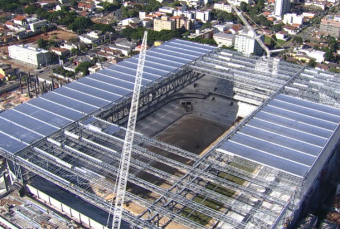 imagens aereas arena da baixada (Foto: reprodução/rpctv)